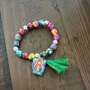 Colorful Beaded Bracelet with Tassel